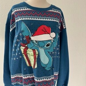 Disney Unisex Stitch Merry Stitchmas Ugly Christmas Sweater‎ LIGHT UP XL EUC